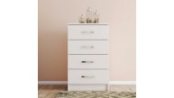 Moxen Mobilya Beyaz 4 Çekmeceli Komodin