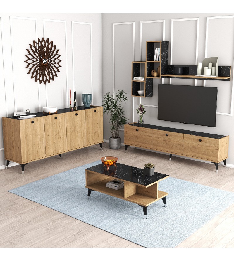 Moxen Mobilya Moxen Mtsk2 Mira Tv Ünitesi Raflı Dolaplı Orta Sehpası Ve Konsol Takımı /yemek Odası bendir Moxen Mobilya Moxen Mtsk2 Mira Tv Ünitesi Raflı Dolaplı Orta Sehpası Ve Konsol Takımı /yemek Odası bendir